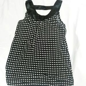 BCX Black White Polka Dot Tank Top Dress